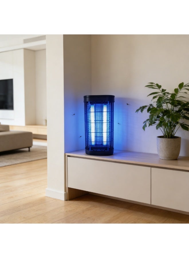 واي آند دي مبيد حشرات 20 واط - مصيدة ذباب كهربائية بالأشعة فوق البنفسجية بتصميم قفص طيور دائري | مصباح طارد للحشرات محمول للاستخدام الداخلي والخارجي - Image 5